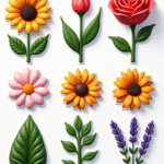 Flowers & Plants - Sticker Sheet v21